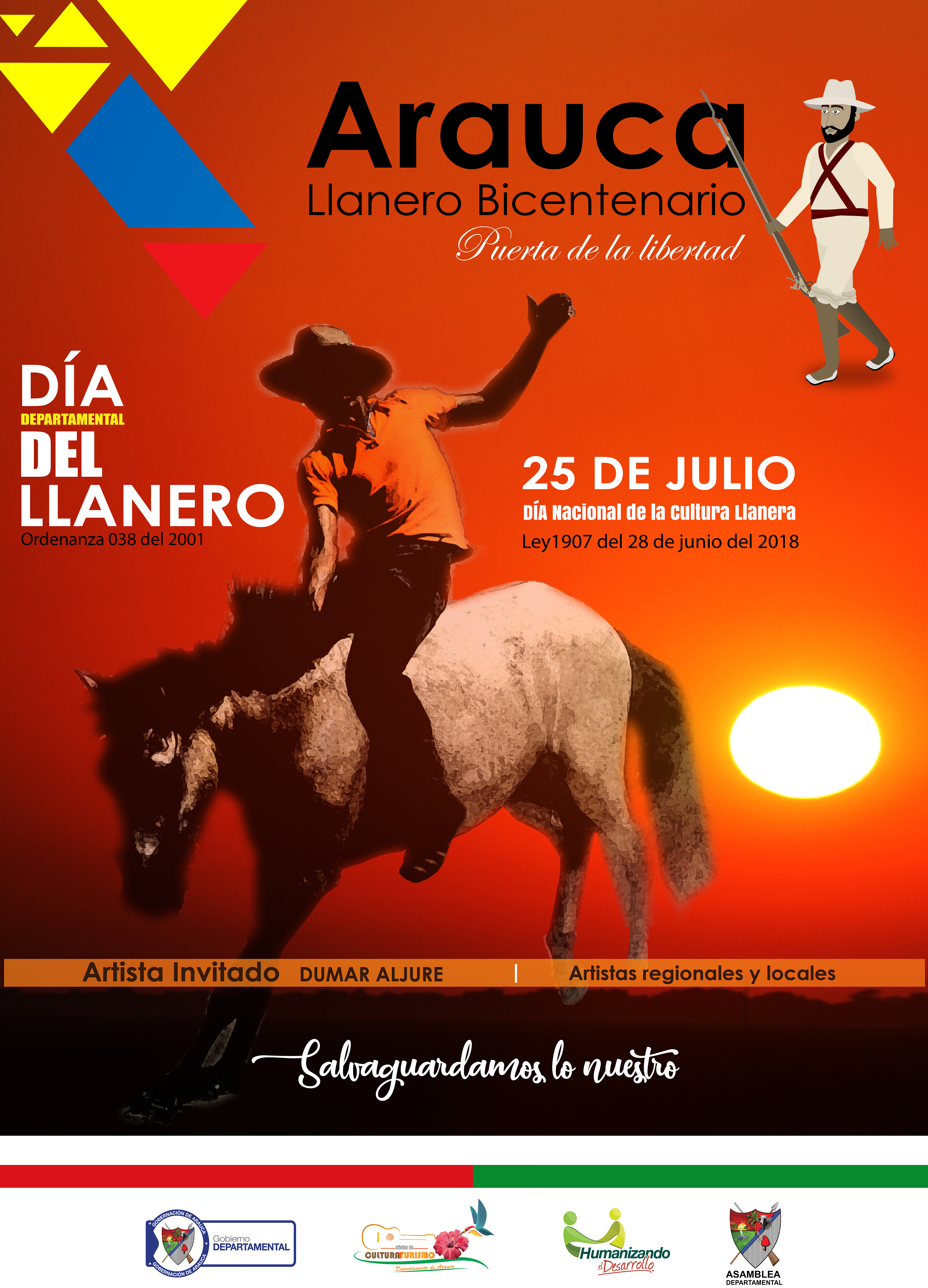 Lista la programación del día departamental del llanero, homenaje al Bicentenario