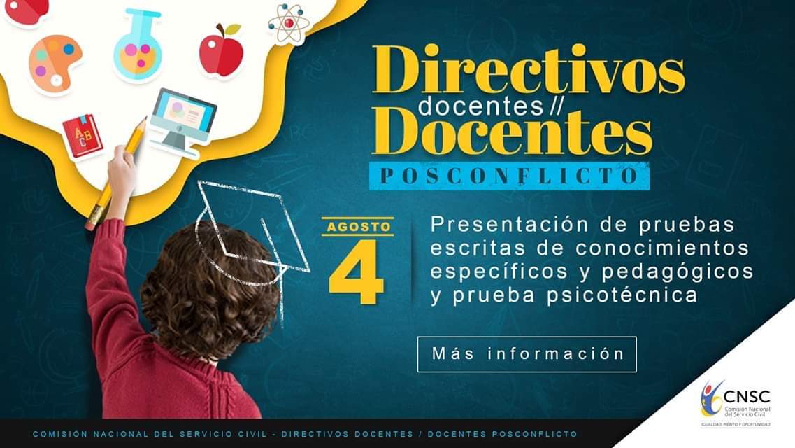 A partir de hoy podrán consultar las citaciones a las pruebas de la convocatoria Directivos Docentes y Docentes Posconflicto