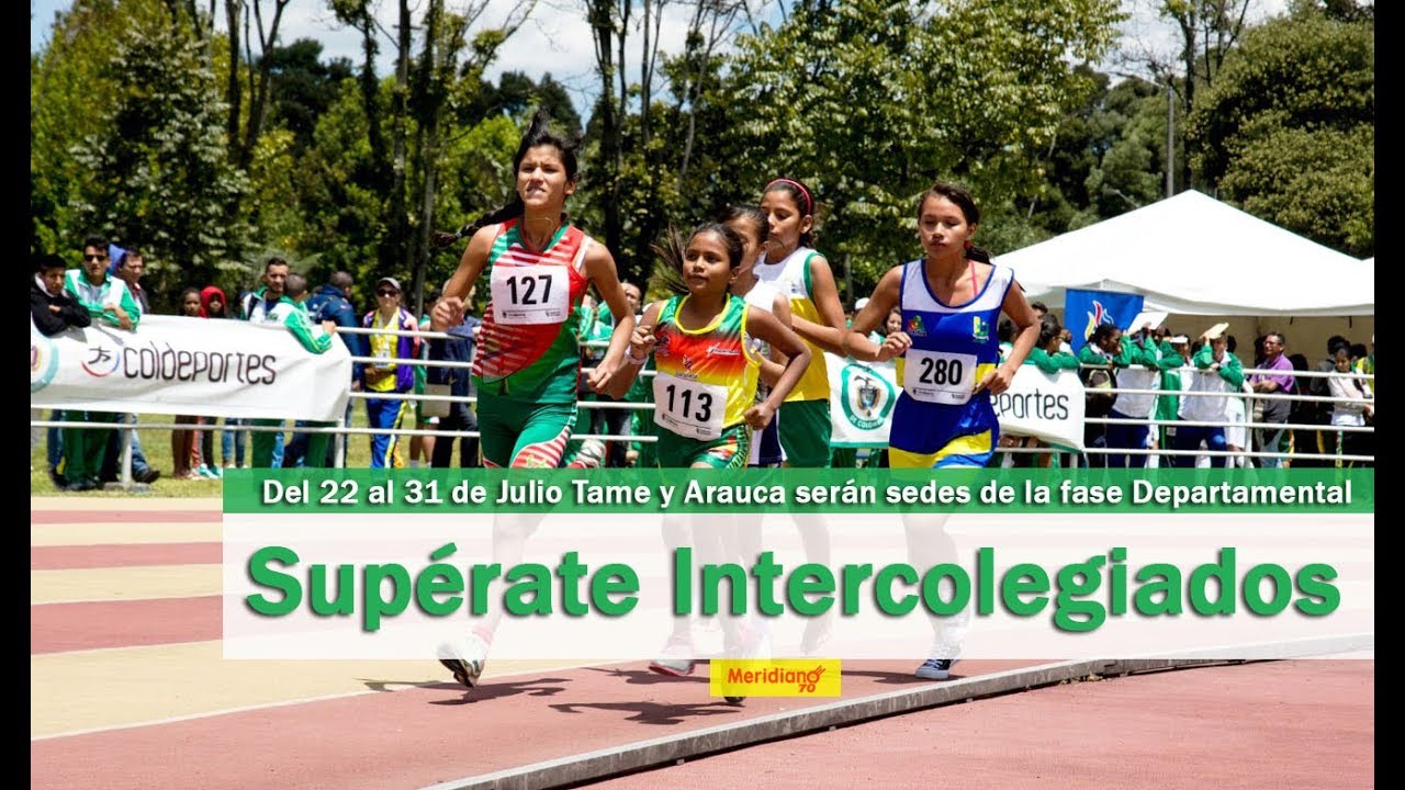 Del 22 al 31 de julio inicia la fase departamental del Supérate Intercolegiados