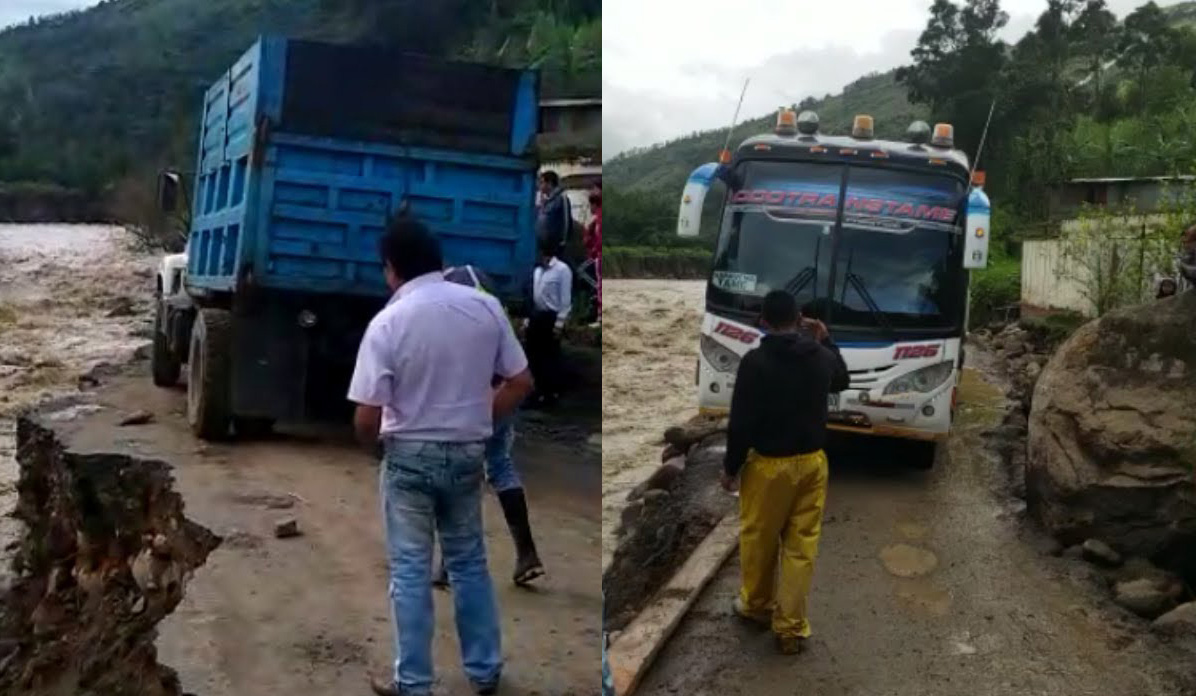 Los tramos mas difíciles de la vía de La Soberanía en invierno