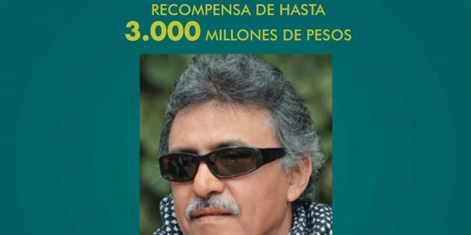 Gobierno ofrece $ 3 mil millones de pesos por Jesús Santrich