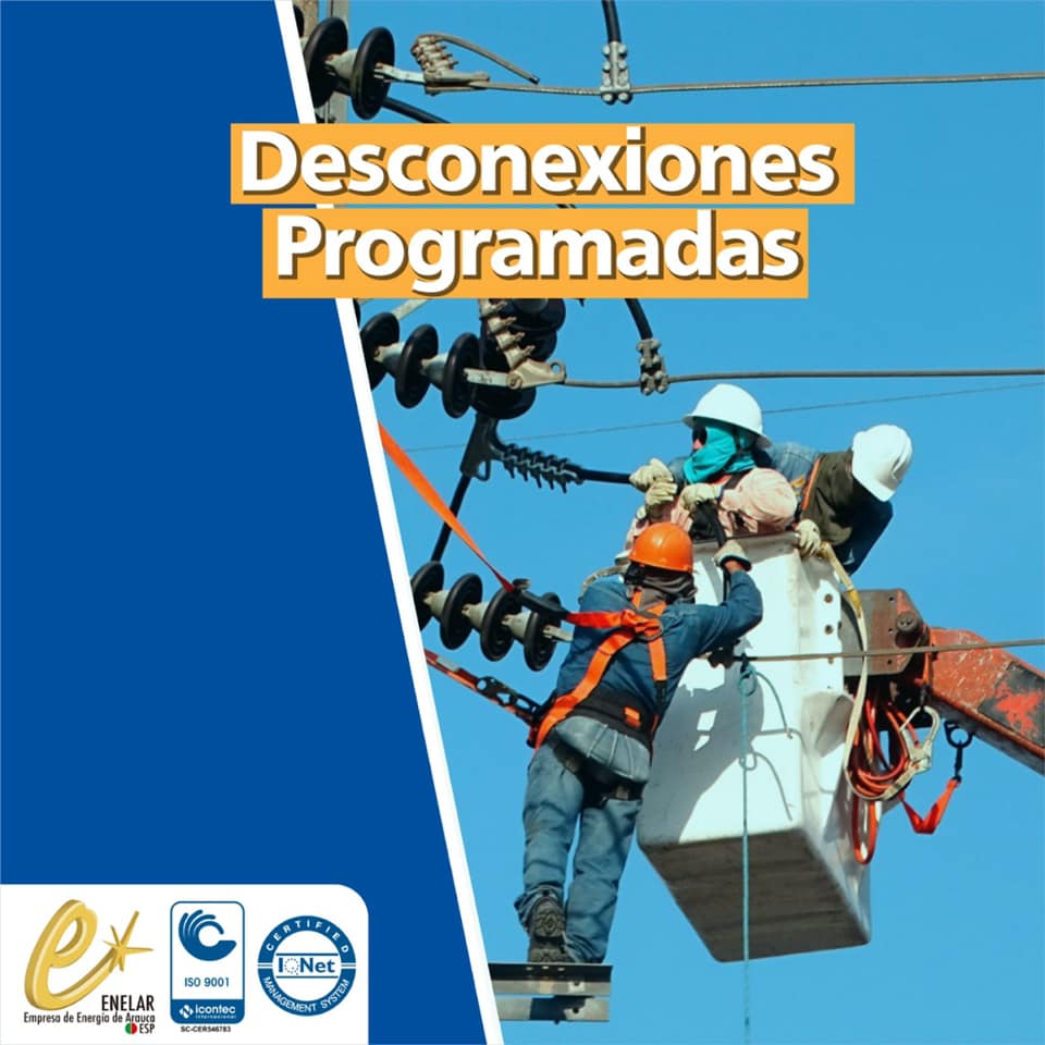 Trabajos de reubicación de red de media tensión adelantará ENELAR ESP en el municipio de Arauquita que requieren desconexiones programadas en algunos sectores
