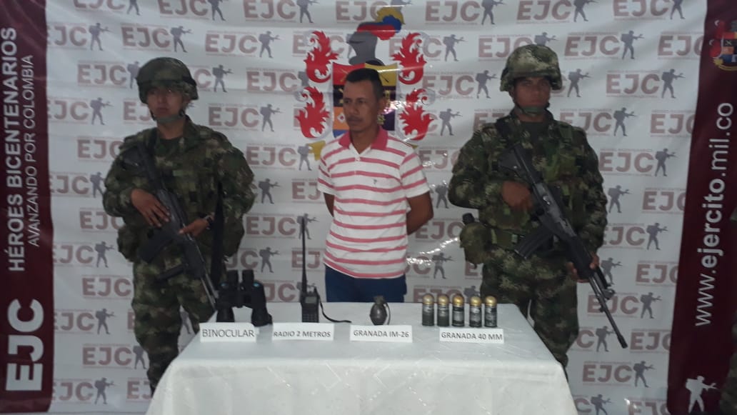 Fue capturado alias «Tulio» sindicado de planear varios atentados contra la fuerza pública