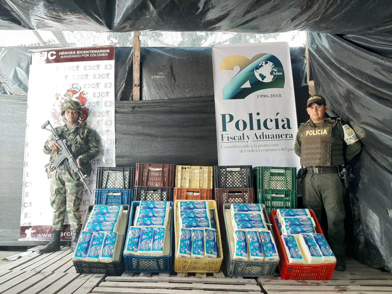 Autoridades incautan 1.840 kilos de queso avaluados en 17 millones de pesos