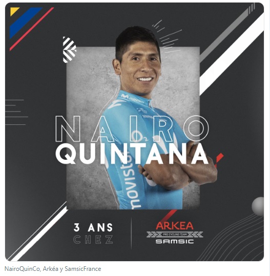 El llamativo video con el que Arkea presentó el fichaje de Nairo
