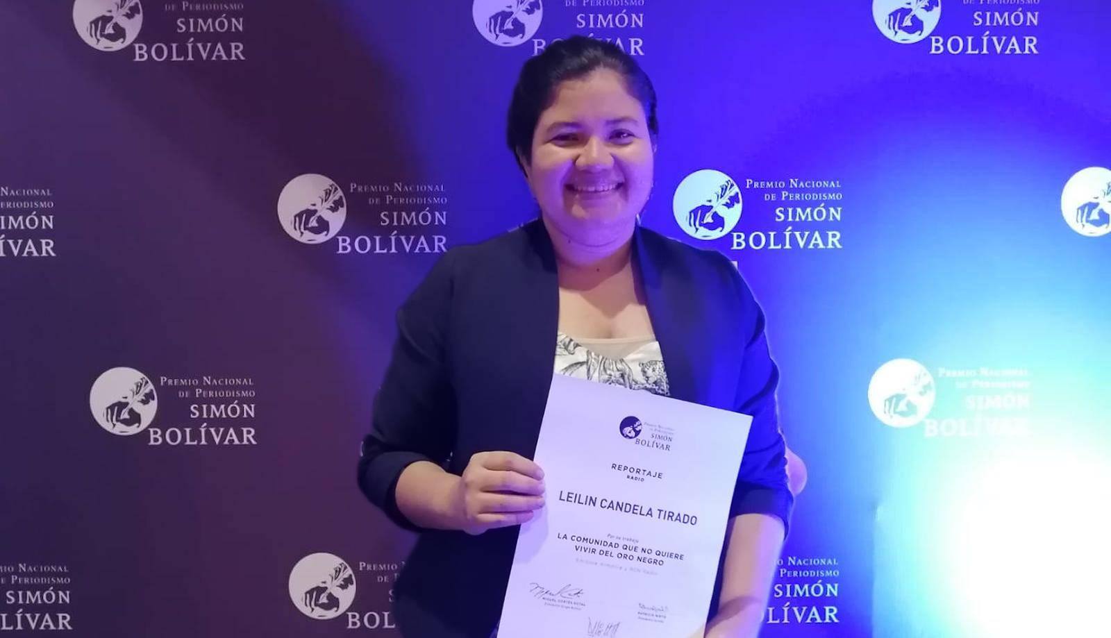 Leilin Candela de Saravena es la ganadora del Premio Nacional de Periodismo «Simón Bolívar»
