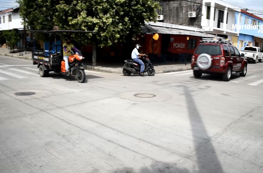 Accidentes de tránsito se registran frecuentemente en intersección del barrio Meridiano 70