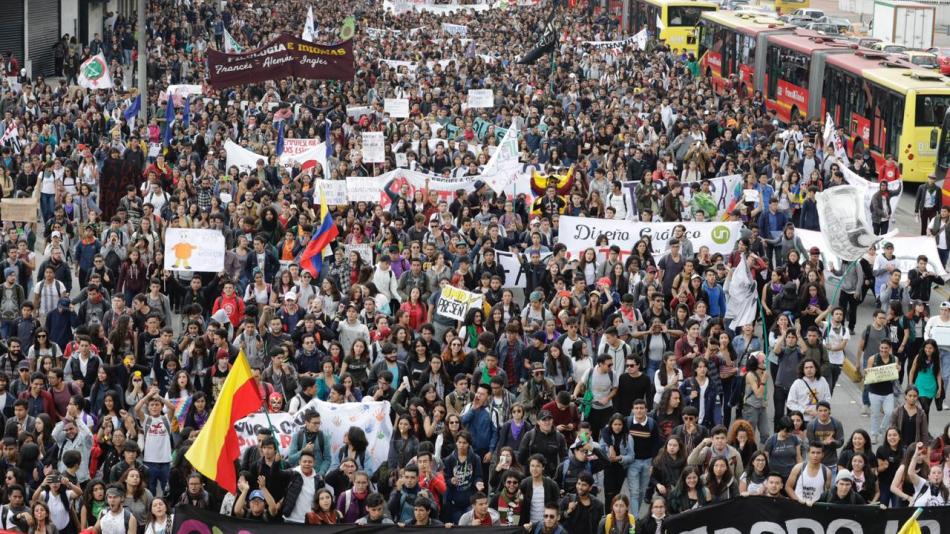 Predominó la calma en la mayoría de las marchas realizadas en Colombia