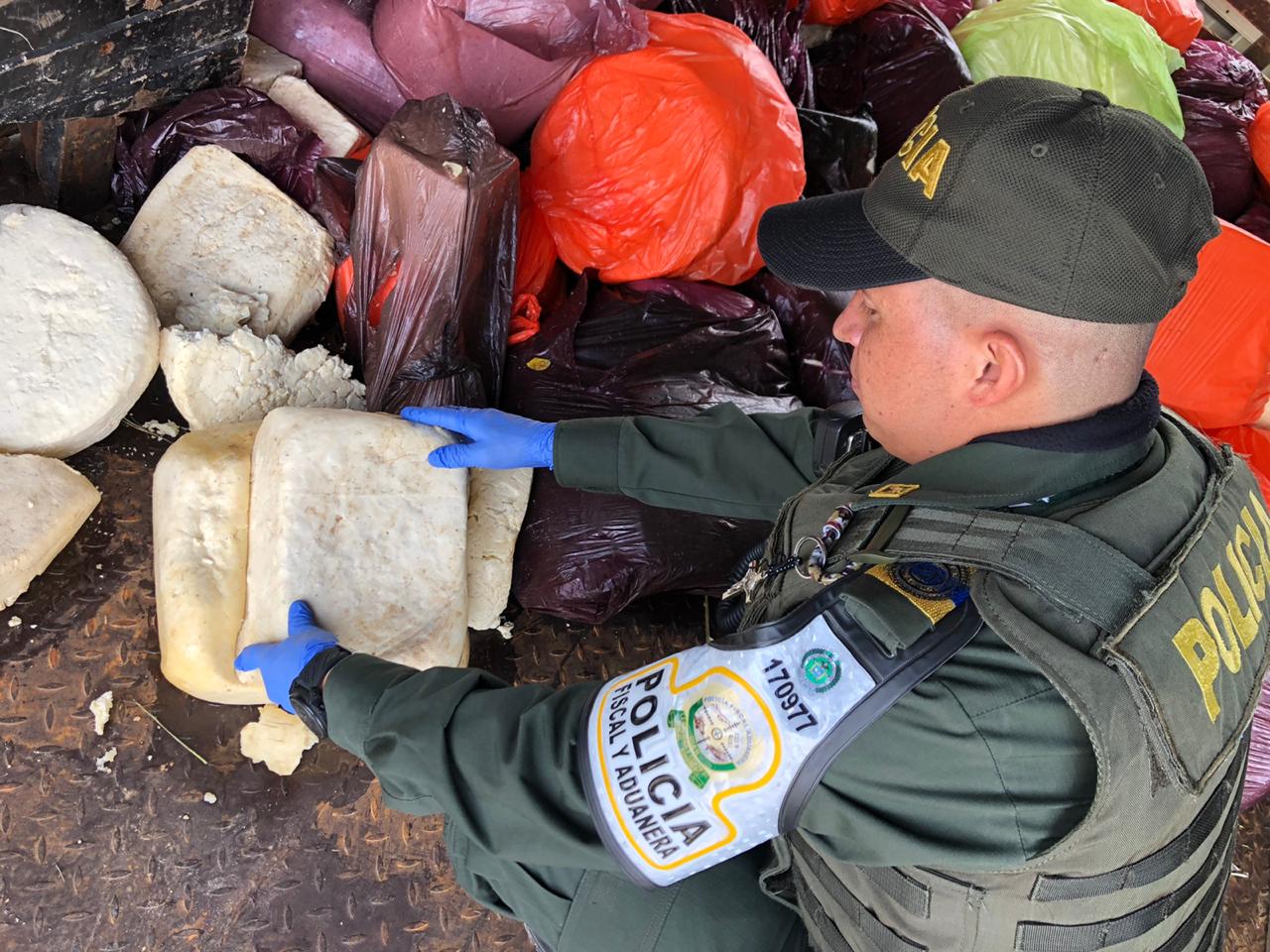 Más de una tonelada de queso incautó la POLFA en Arauca