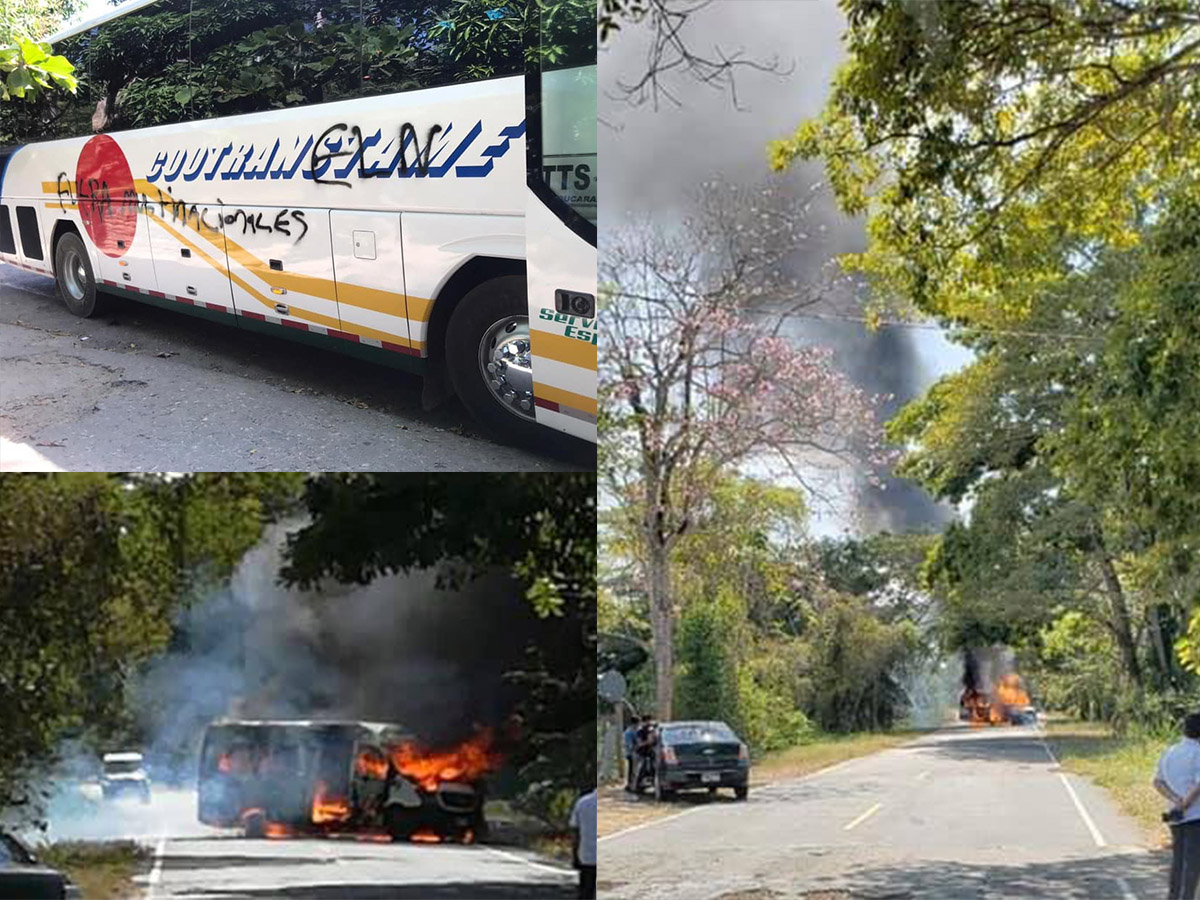 Un bus quemado y vías bloqueadas dejó accionar del ELN durante el fin de semana