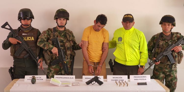 Capturan en Saravena alias “Arbey o Yoyo”, jefe político del frente José David Suárez y cabecilla del ELN