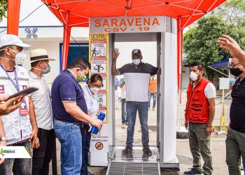 Cabina de desinfección fue instalada en el hospital del Sarare para mitigar el riesgo por coronavirus