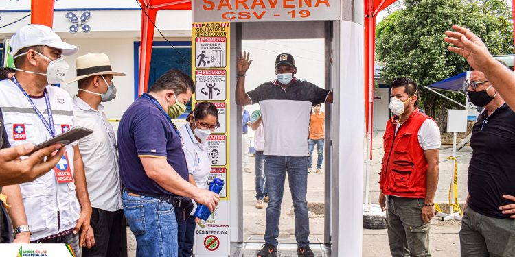 Cabina de desinfección fue instalada en el hospital del Sarare para mitigar el riesgo por coronavirus