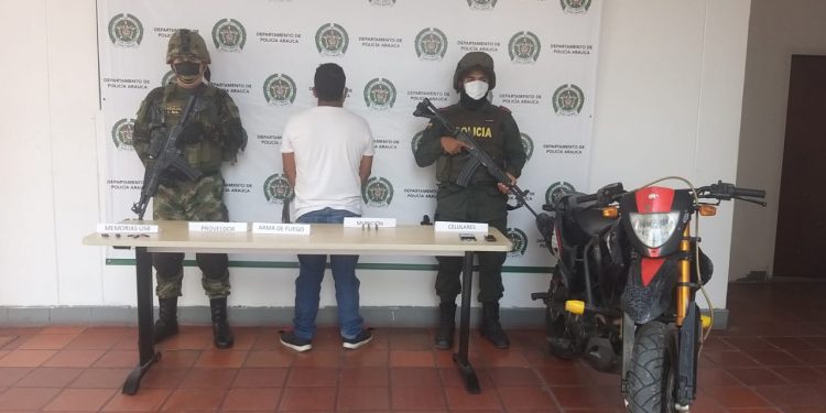 Portando arma de fuego fue capturado alias ‘Pesadilla’ en Saravena