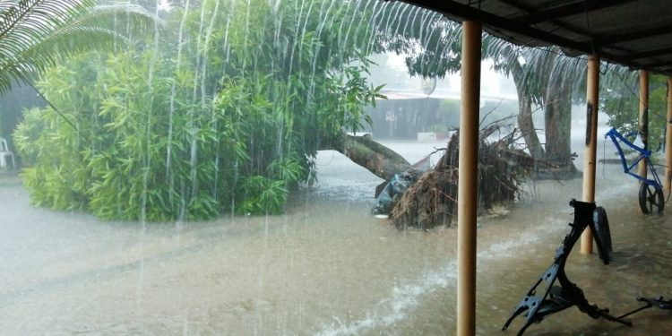 Viviendas inundadas y calles colapsadas dejaron las fuertes lluvias en Arauca