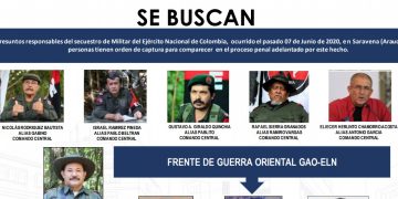 Emiten órdenes de captura contra plana mayor del ELN, por presunto secuestro de suboficial del Ejército en Arauca