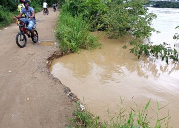 En peligro comunidad ribereña por amenaza de desbordamiento del río Arauca