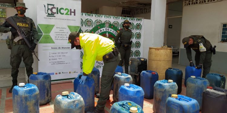 Autoridades en Arauca este año han incautado 2.476 galones de combustible de contrabando