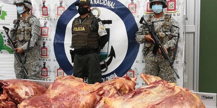 Autoridades incautaron más de 600 kilos de carne de contrabando