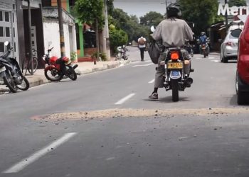 Comunidad de Miramar se queja por rompimiento de vía recién pavimentada
