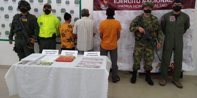 Fueron capturados cuatro presuntos integrantes de las redes de apoyo del ELN y disidencias