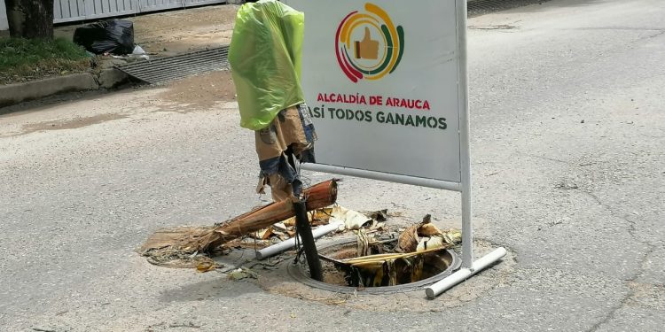 Volvió el robo a tapas de alcantarillado en el municipio de Arauca