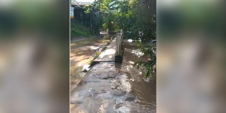 Riesgo de inundación: En Brisas del Puente ya se está metiendo el agua del río Arauca