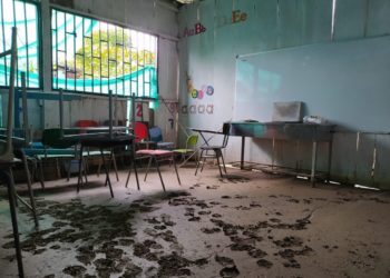 Entre el agua y el barro se encuentra la escuela Francisco José de Caldas sede Los Cajaros de Arauquita