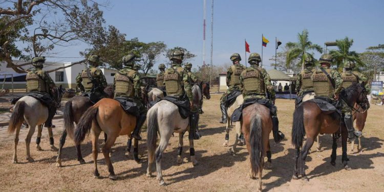 Entregan  50 equinos al Batallón de Artillería N° 18 en la vereda Feliciano del municipio de Arauca