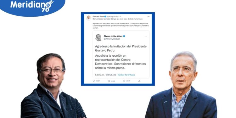 La reunión del presidente electo Gustavo Petro con Álvaro Uribe será hoy en Bogotá.