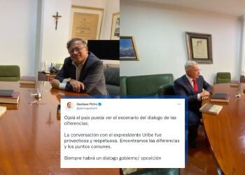 El presidente Electo Gustavo Petro y Álvaro Uribe concluyeron la reunión dejando la puerta abierta al diálogo