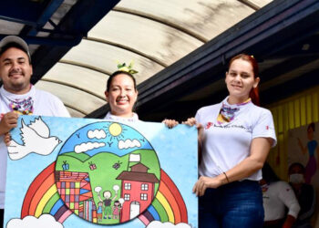 Niños y niñas de Arauquita y Saravena resaltaron sus tradiciones y cultura en el concurso de muralismo