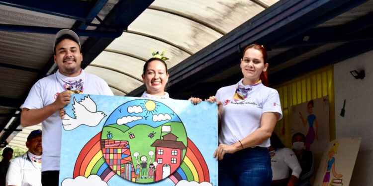 Niños y niñas de Arauquita y Saravena resaltaron sus tradiciones y cultura en el concurso de muralismo