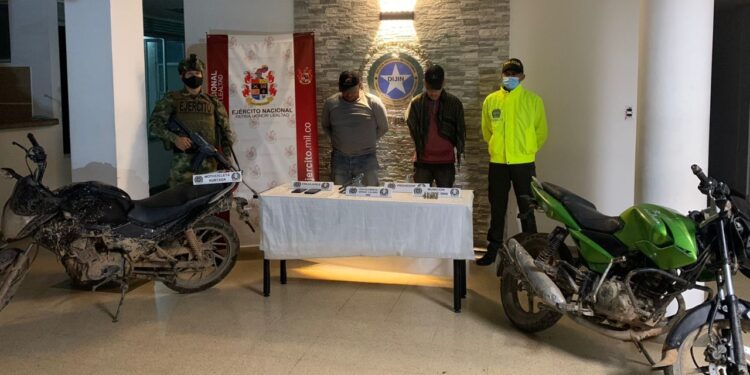 Capturados dos hombres que se identificaban como miembros del Frente Domingo Laín Sáenz del ELN