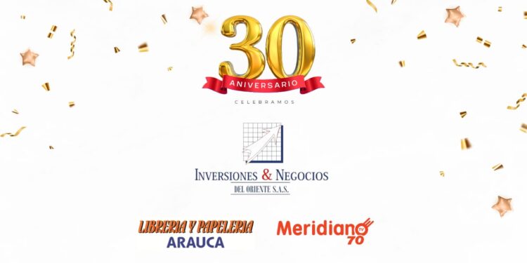 Hoy celebramos los 30 años de fundación de la sociedad empresarial Inversiones y Negocios del Oriente SAS