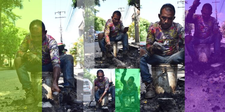 Voluntarios en Arauca han encontrado un sustento de vida al tapar huecos que los gobiernos no han podido