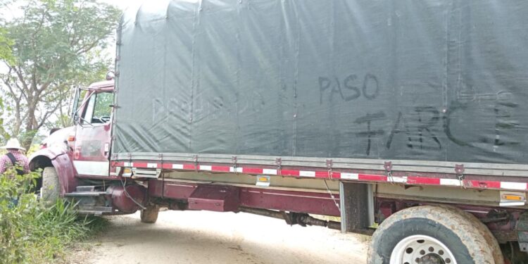 Fue atravesado un camión en la vía Arauca – Cravo Norte