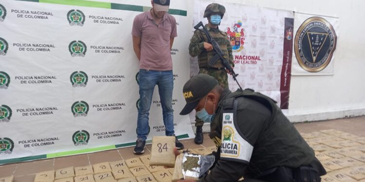 Ejército y Policía incautaron 100 kilos de marihuana en el municipio de Tame