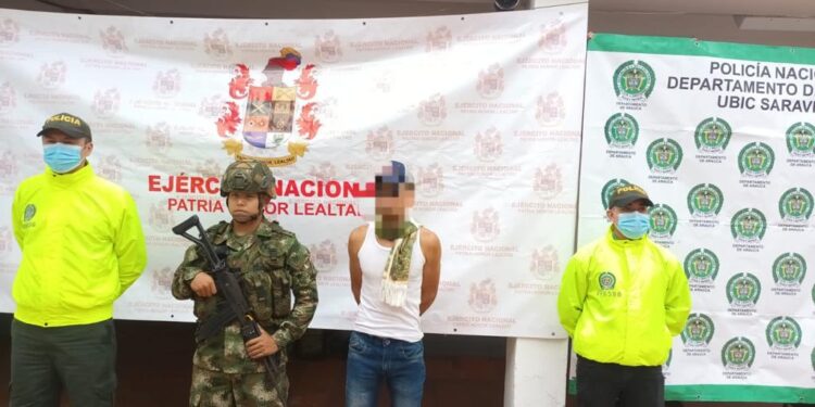 Autoridades reportaron la captura de alias ‘Quildo’ presunto integrante del ELN en Saravena