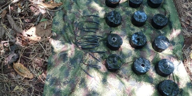 13 minas antipersonales fueron neutralizadas por el Ejército en el municipio de Fortul