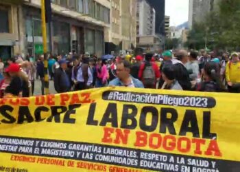 Maestros en paro de 48 horas en Bogotá