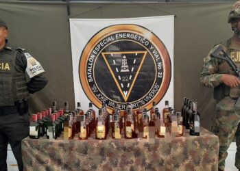 Licor adulterado fue incautado por la POLFA en Tame