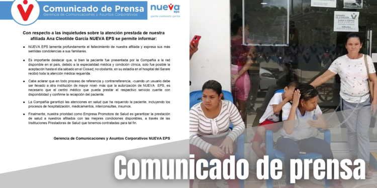 La Nueva EPS se pronuncia frente a hechos donde murió una mujer que esperaba remisión a otro hospital de mayor complejidad