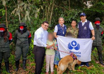 Fueron liberados la Sargento Karina Ramírez y sus dos hijos menores de edad por parte de la guerrilla del ELN, gracias a la intervención de la Defensoría del Pueblo de Arauca