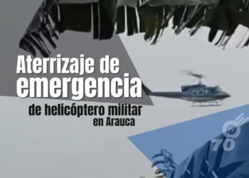 Aterrizaje imprevisto de helicóptero militar cerca al puente internacional en Arauca