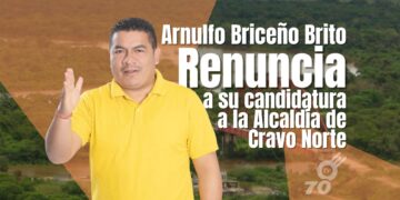 Arnulfo Briceño Brito renuncia a su candidatura para la Alcaldía de Cravo Norte