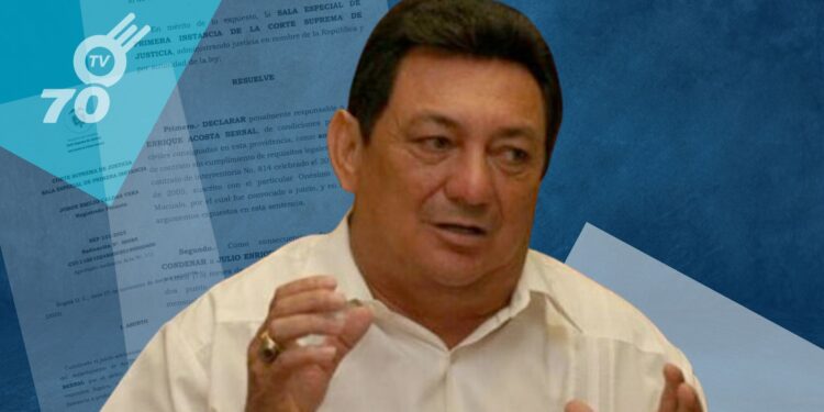 Condenan a Julio Acosta a 6 años de prisión